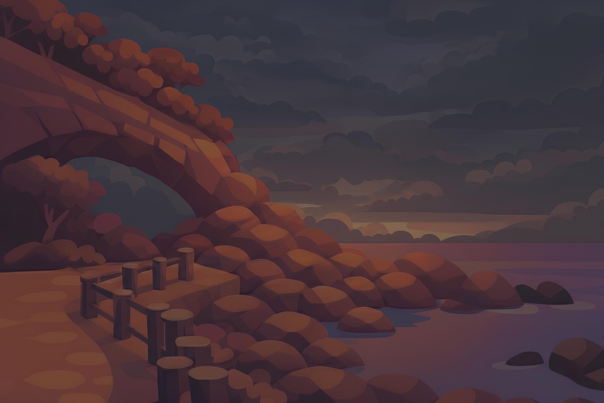 夕日を見るのは難しそう