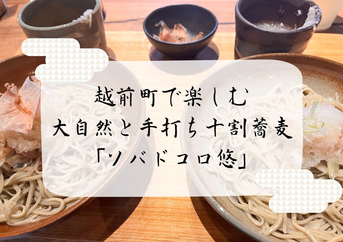 越前町で楽しむ大自然と手打ち十割蕎麦「ソバドコロ悠」