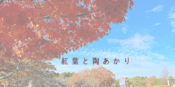 紅葉と陶あかり