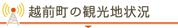 越前町の観光地状況